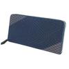 [Inden-ya] Inden Long Wallet, Round Zipper, Deerskin, Ihori, Gourd Pattern, Navy Blue with Black and White Lacquer, 8222