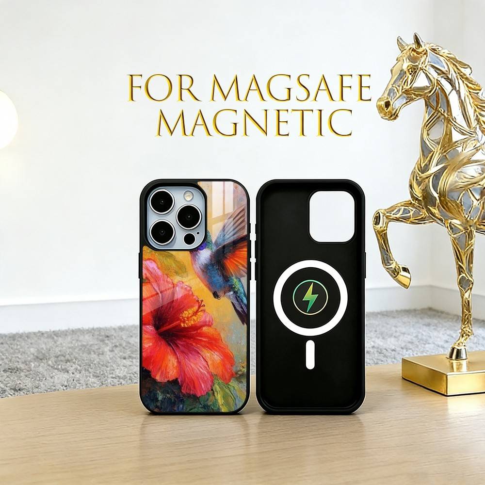 

Colorful Bird Hummingbird Phone Case For iPhone17,16,15,14,13,12,11 Plus,Pro Magnetic For Magsafe Wireless Charging iPhone11