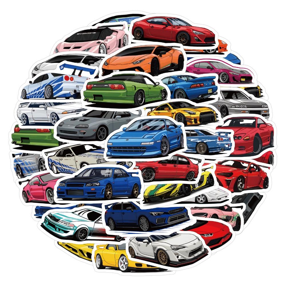 60 Pezzi Nuovi Adesivi JDM Personalizzati per Auto Sportive Graffiti Valigia Tazza Acqua Cancelleria Auto Laptop Decorazione Decalcomanie Fai da Te