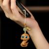 Vintage Snake Charm Keychain Chinese Zodiacs 2025 Festive Car Keyring Accessory Handmade Mobile Phone Chain Ornament
