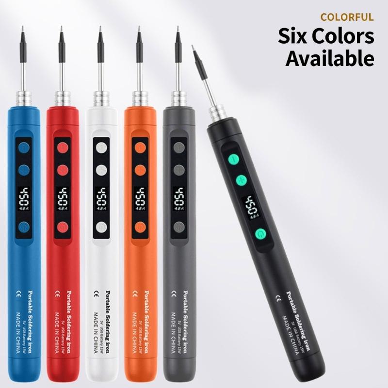 USB Soldering Iron Soldering Tool Adjustable Temperature Carrying Case Accessories Available Home Repair 230-450℃