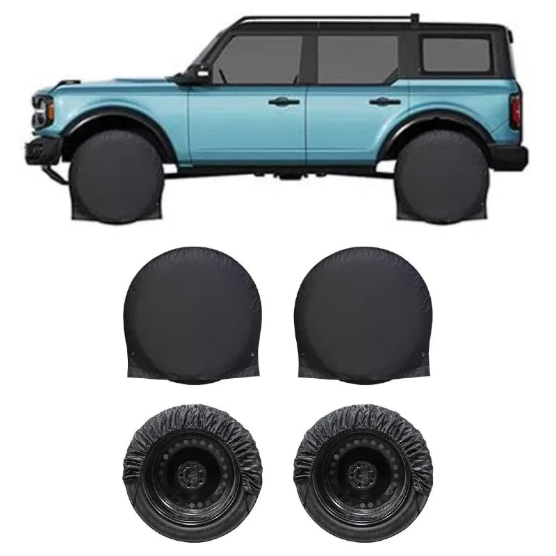 

2025 New Style Tire Covers, Set of 4, Outdoor, Waterproof, Dustproof, UV Ray, Age-Resistant, Outer diameter 73cm чёрный
