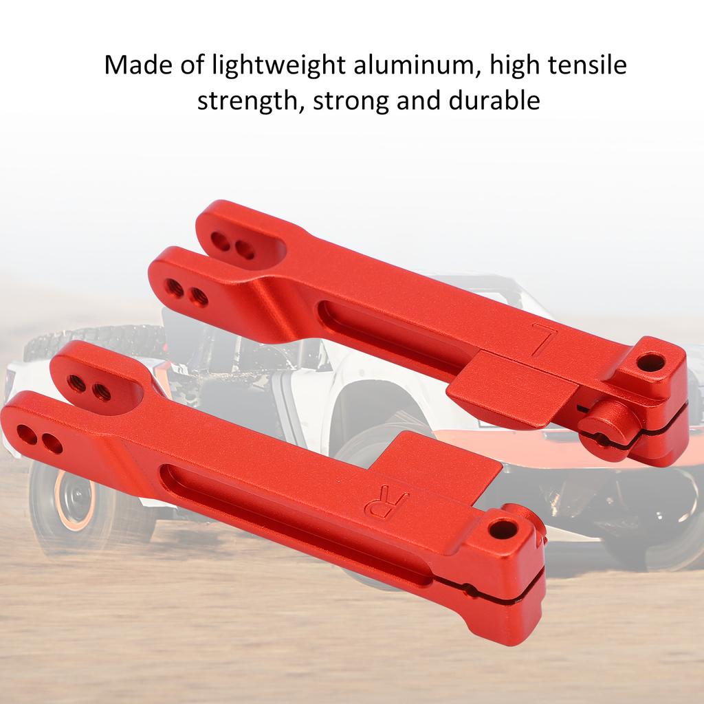 2pcs Sway Bar Arms Rear Aluminum Alloy Double Positioning Holes AntiRoll   with Screws for 1Celsius7 Remote Control Car(Red )