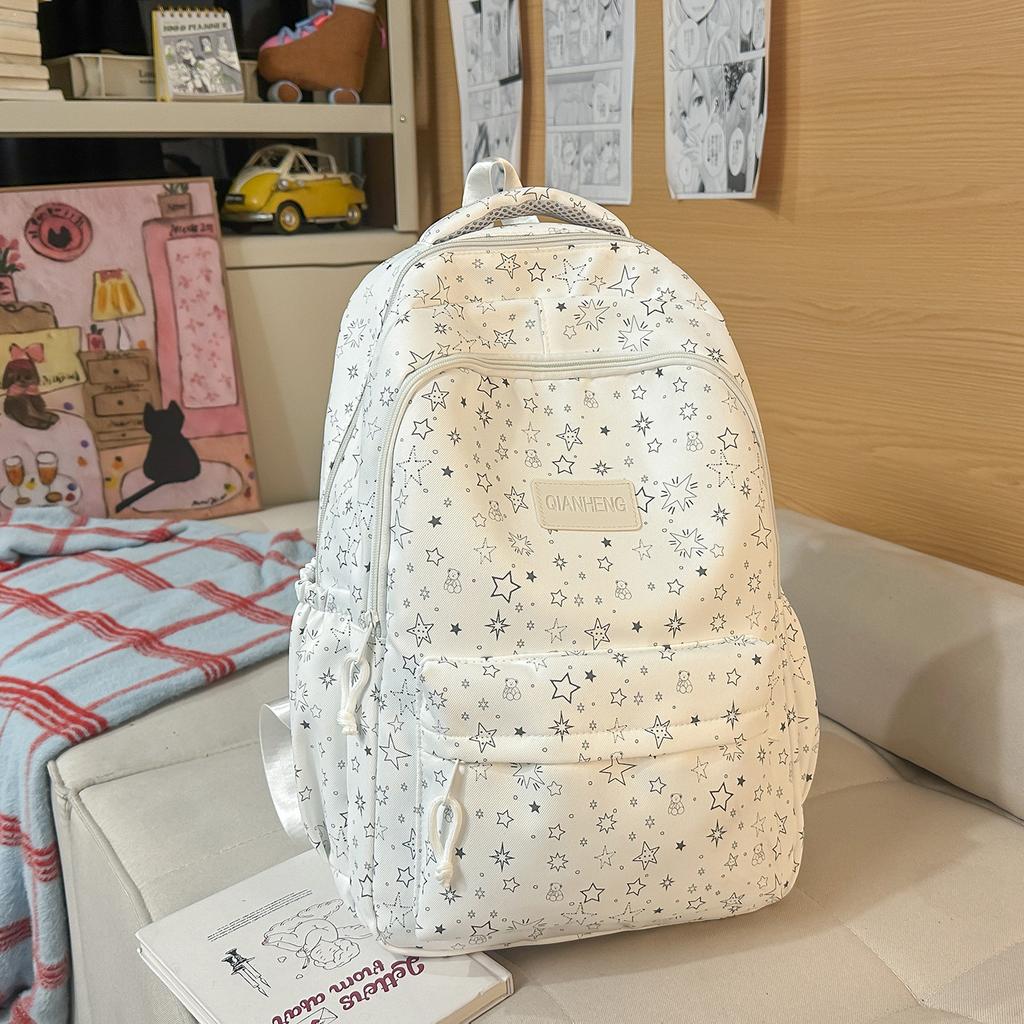 Schoolbag Large-capacity Schoolbag Female New Junior High School Student College Student High-value Star Backpack Versatile Leisure Travel Backpack