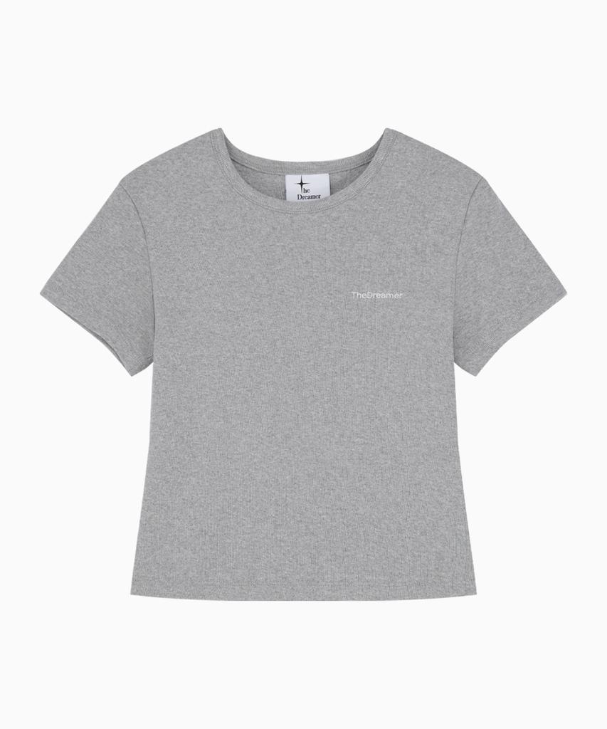 Deodeulimeo Healing Cotton Short Sleeve T-Shirt Melange Gray