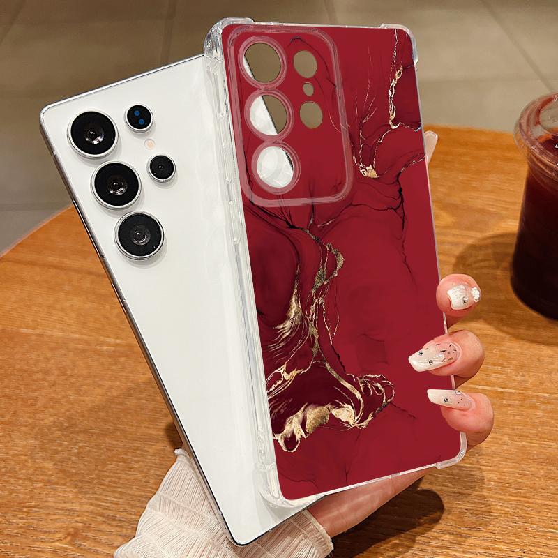 Colorful Marble Pattern Clear Phone Case For Samsung Galaxy A57 A37 A17 A56 A36 A55 A35 A26 A16 A25 A15 A54 Soft Silicone Cover