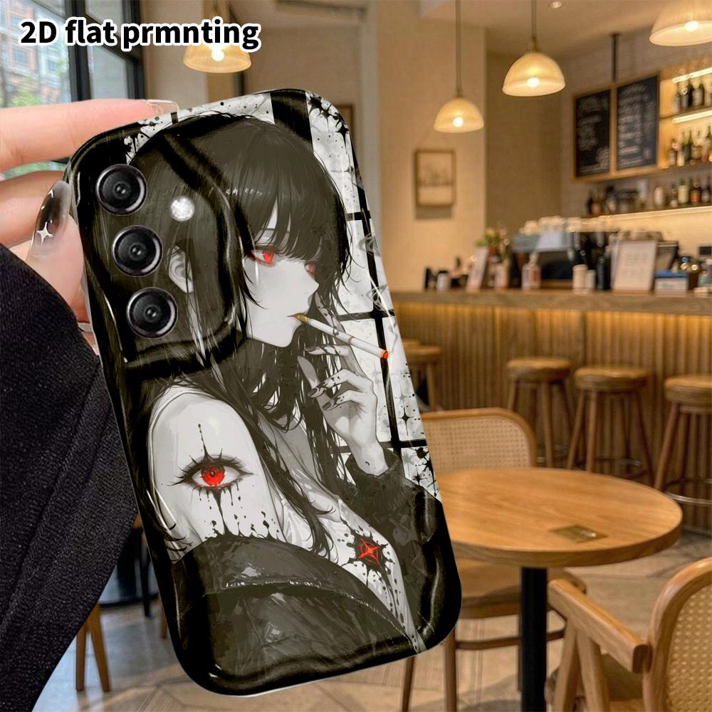 Phone Case: 2D flat, fits Samsung Galaxy A34 A35 M05 M06 S20 S22 S21 FE Plus 5G protective case, demon eye tattoo, perfect Christmas and Halloween hol