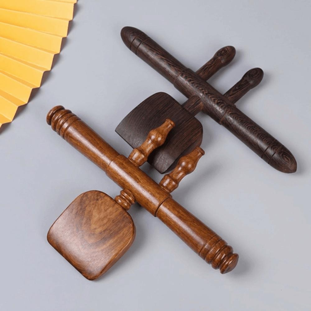 Solid Wood Massage Tool portable Back Massager Hand-Held Meridian Massager Back Massage