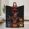 Super Soft FNAF At Freddys Throw Blanket Premium Fleece Flannel Lightweight Bed Blanket Cozy Plush Blankets All Season Use