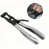 Automotive Hose Clamp Pliers Swivel Jaw Locking Tool for Ring-Type Flat-Band Hose Removal and Installation