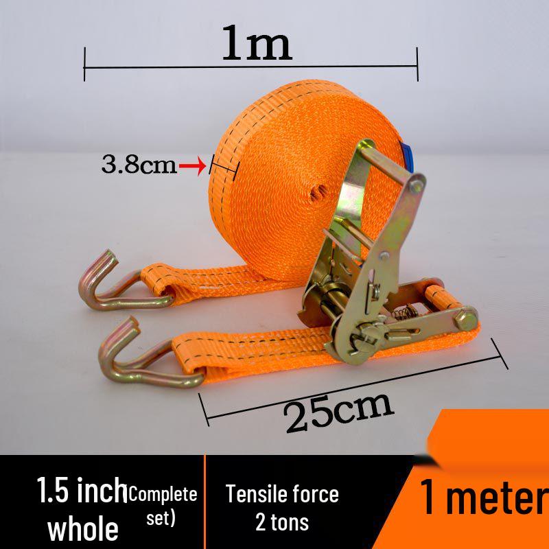 Ratchet Tie-Down Straps with Hooks for Cargo Securing
