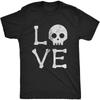 Mens Love Skull Tshirt Funny Skeleton Bones Halloween Party Graphic Tee Retro Fashion Short Sleeve Novelty Unisex Short-sleev