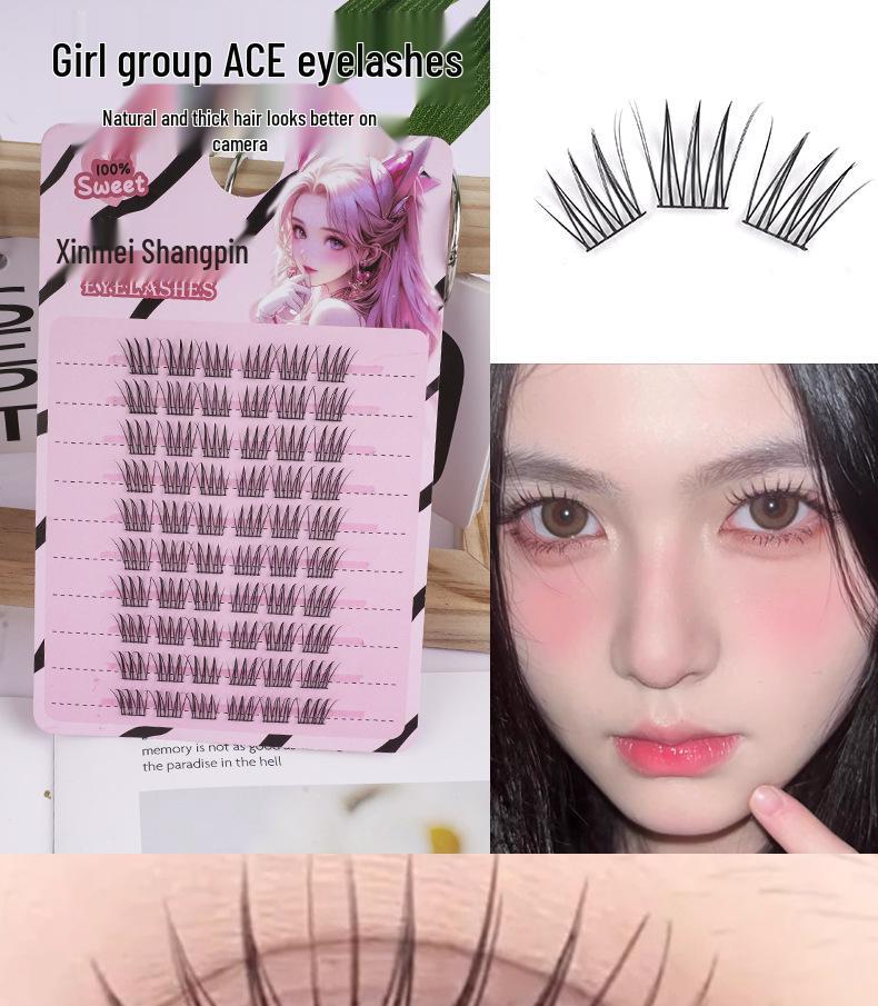 Lazy Trilogy Sunflower False Eyelashes: Pure Wild Fox Series, Little Devil & Small Flame Lower Lashes.