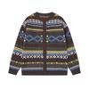 Oversized Fair Isle Knit Sweater Men Women Winter Warm Loose Fit Casual Crewneck Pullover