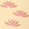 Pink Almond French Tip Stiletto False Nails - Wearable Manicure Series