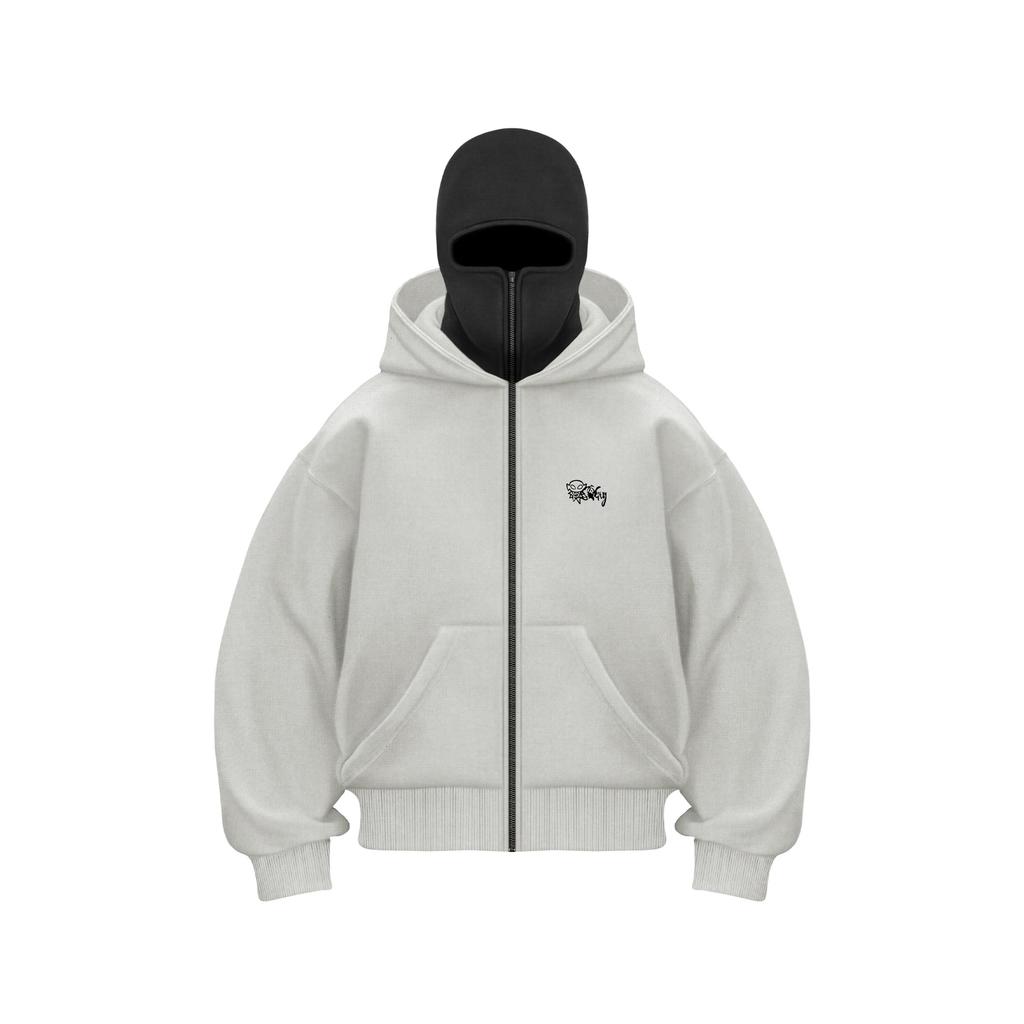 Hip Hop Herren Hoodie Kapuzenpullover Reißverschlussjacke Gothic Bedruckt Trendy Punk Y2k Streetwear Harajuku Retro Schwarze Jacke