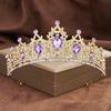 Rhinestone Baroque Pageant Crowns Luxury Crystal Crystal Cake Topper  Hair Dress Accessories