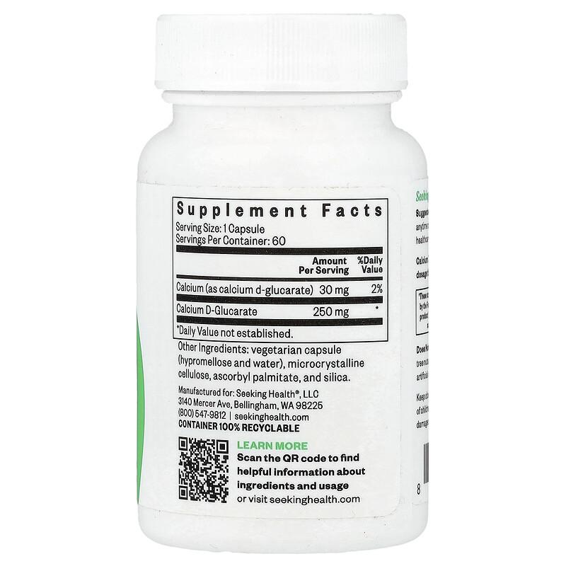 Calcium D-Glucarate, 250 Mg, 60 Capsules