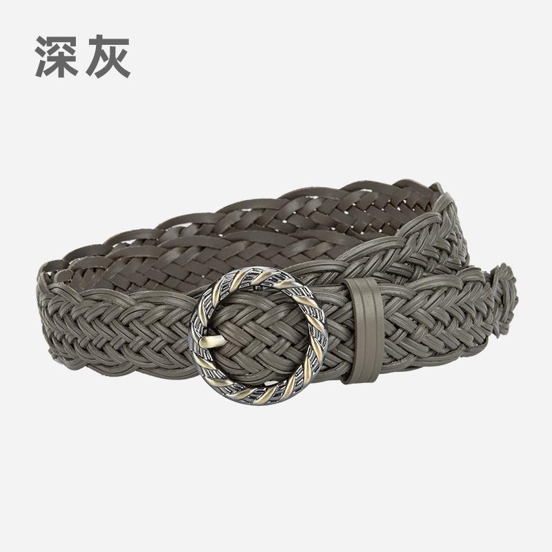 Belt Woven Retro Women's Pin Buckle Belt Simple and Versatile Fashion Jeans Trousers Belt
