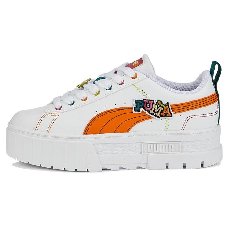 (WMNS) PUMA Mayze Pierced White Orange Brick Women s 386582-02 EU 35.5