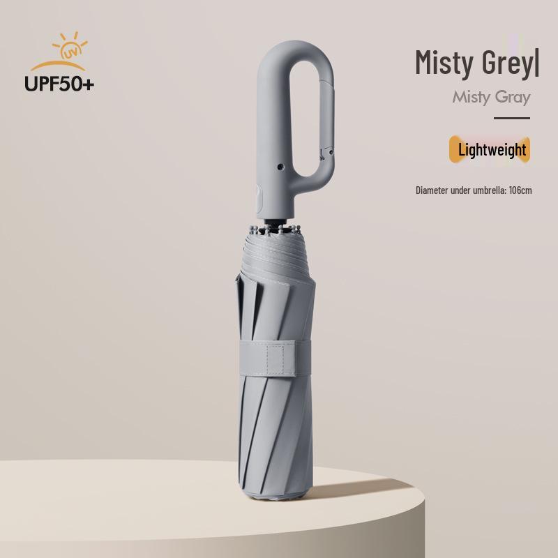Windproof Buckle Umbrella: Automatic Sun & Rain Protection for Men & Women, Compact Folding Design