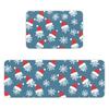 Christmas Kitchen Anti-slip Mat Carpet Flannel Doormat Two-piece Set
