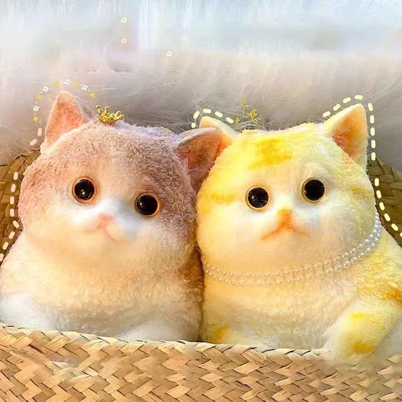 Süßes Tier Katze Quetschspielzeug Ultra Weich Stressabbau Knet-Fidget-Spielzeug Kawaii Sensorisches Spielzeug für Kinder Angstlinderung Schreibtischdekoration
