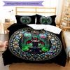 Fantasy Demon Glass Pattern Bedding,Quilt Set Quilt Cover Pillowcase Home Birthday Gift (1*duvet cover+2*pillowcase,without core)