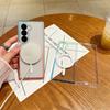 Gradient Clear Acrylic Magnetic Phone Case for Samsung Z Fold 7 6 5 4 3 5G Fold7 Magsafe Wireless Charging Protective Cover