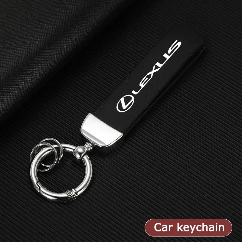 

Car Pendant Decorative Key Holder Metal Leather Keychain Key Ring For Lexus F SPORT ES RX NX LS UX LM LX GX LC RZ IS CT GS RC HS