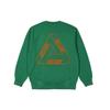 Palace Moletom Crew Neck Outliner Designer Com Estampa de Triângulo Unissex Verde P20CS141