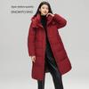 SNOWFLYING Women's Lightweight Hooded Mid-Length Down Jacket