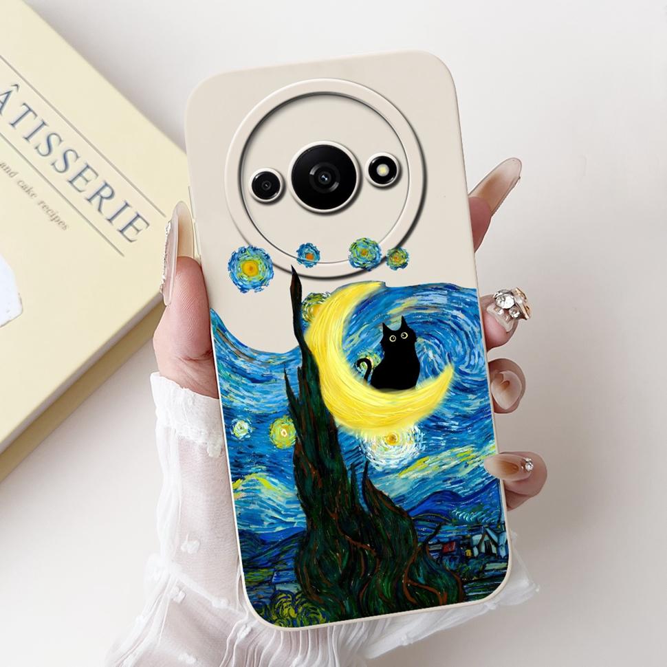 For Xiaomi Redmi A3 4G Case Luxury Art Painted Cover For Redmi A3 A2 A1 RedmiA3 RedmiA1 Phone Casing Soft Fundas ShockProof