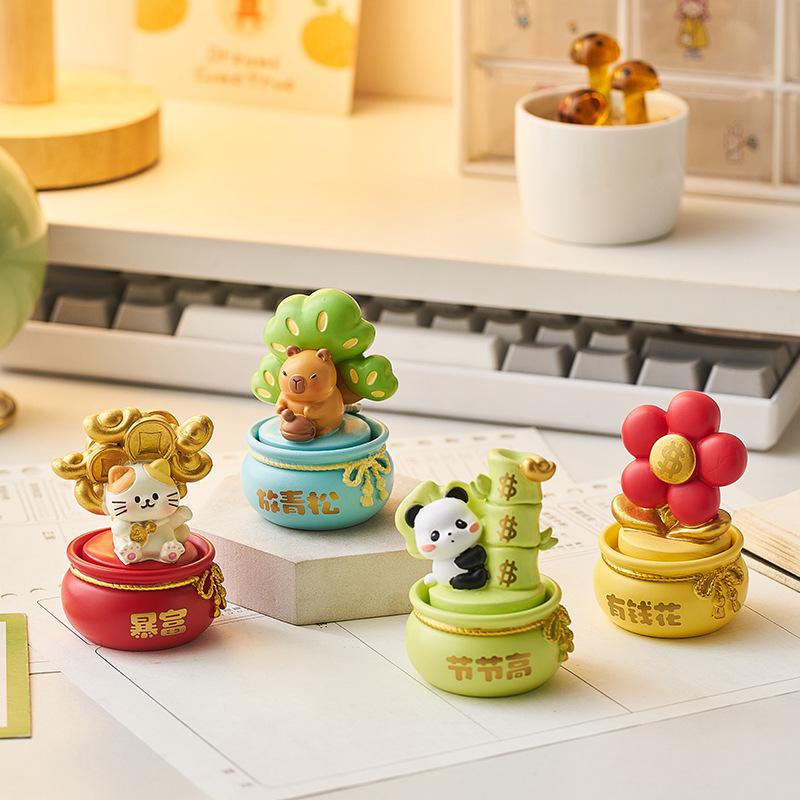 Panda Turn, Mood Stability, Office Workstation, Desktop Decoration, Gifts, Cute Handmade Ornaments