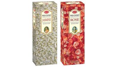 Hem Pack of 2 Boxes of Jasmine and Rose Incense Sticks 240 Sticks In Total