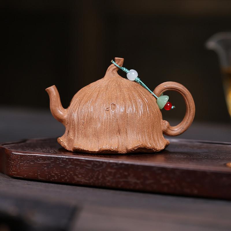 

110ml Tradition Yixing Purple Clay Teapots Handmade Lotus Shape Tea Pot Beauty Tea Infuser Kettle Chinese Raw Ore Zisha Tea Set