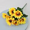 Country Style Sunflowers, 13 Head Artificial Bouquet for Wedding & Home Décor