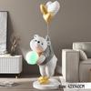 Handun 1.4m Grey Polar Bear Floor Lamp Decoration