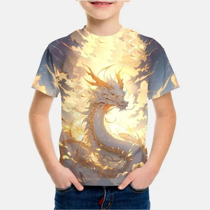 Vestiti per Bambina Estate Carini e Divertenti Animale Cavallo Girocollo Maniche Corte Stampa Maglietta Moda Streetwear Top Maglietta Bambina