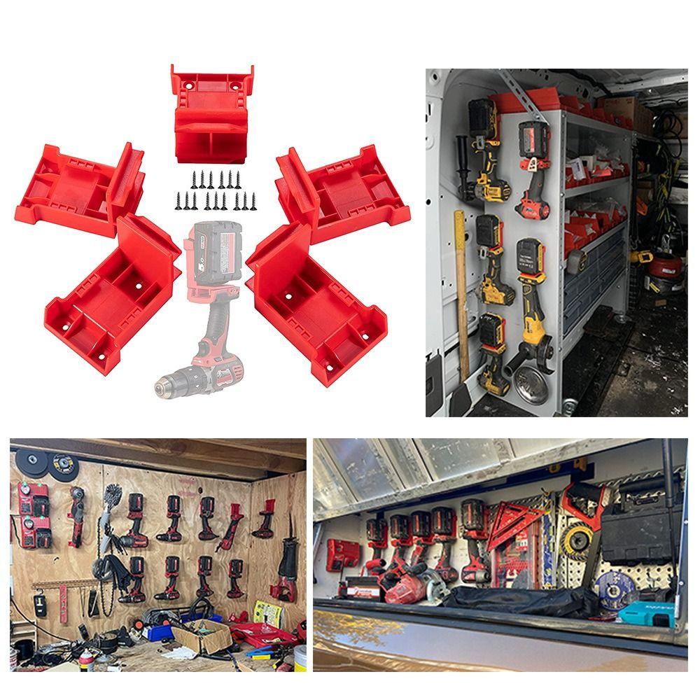 1/5PCS Mount Hanger Stand Power Tool Holders Dock Holder Battery Holder  for Milwaukee M18 Battery