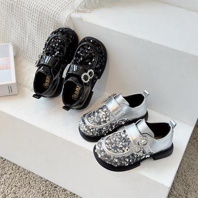 Retro Silver Mary Jane Ballet Flats for Big Kids - Soft Sole, Low-Cut Shoes.