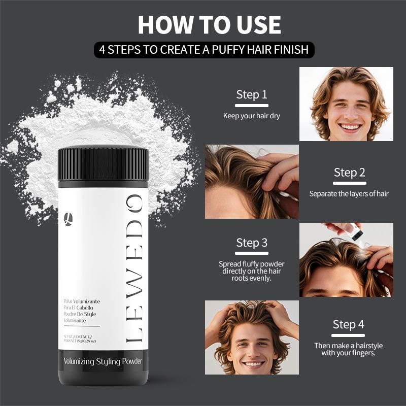 Haar Flauschiges Puder Haarschnitt Design Erhöht Haarvolumen Frizz Fixiert Langanhaltendes Modell Erfrischend Männer Und Frauen Haarstyling Puder
