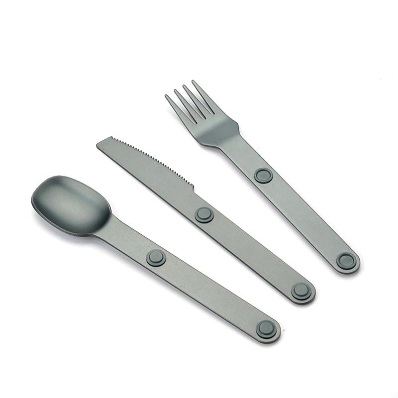 3PCS Camping Utensils Set Connect Magnetic Knife Fork Spoon Flatware Portable Camping Cutlery Travel Carry Kits Parts