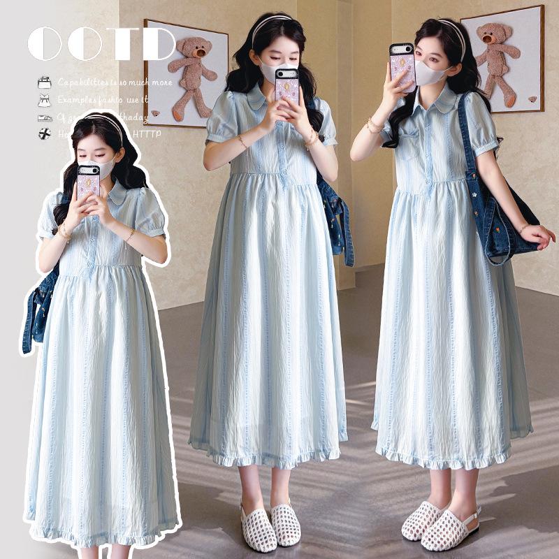 Maternity Summer 2026: Fresh & Fashionable Tummy-Covering Age-Reducing Shirt Dress M