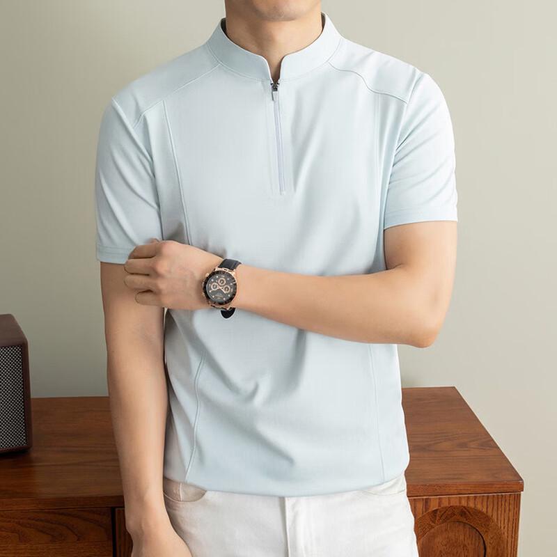 VEE KELLEN Men s Seamless Half-Zip Short Sleeve Polo Shirt M (90-110 jin)