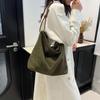 New Faux Suede Shoulder Bag Large Capacity Soft Leathe Crossbody Bag Magnetic Snap Tote Bag Daily Work