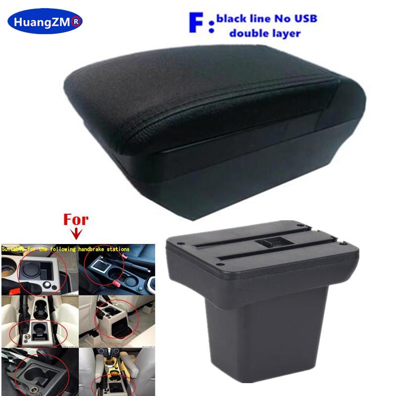 Car Armrest Box For Land Rover Frelender2 Freelander 2 Center Console Arm Elbow Rest Central Store box with USB Car Accessories F black line No USB