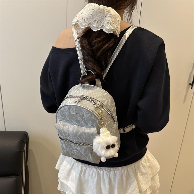 Students Commute To Class, Go Out, Versatile Backpack, Spring and Summer Solid Color, Simple and Lightweight Backpack, Women