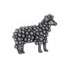 Pearl Decor Animal Pin Zinc Alloy Lamb Badge Exquisite Sheep Brooch  Suit Accessory
