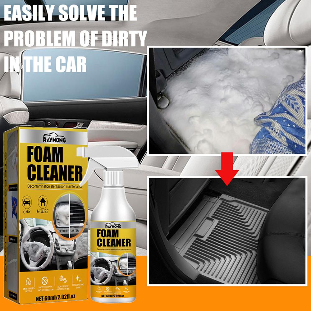 

Car Interior Foam Cleaner Remove Dust, Dirt, Oil Stains Wash Supplies Auto Air Anti-static, Tools Freshen And Dust-proof Ca J2H2